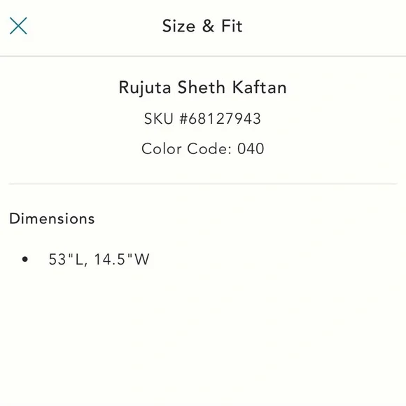 Anthropologie Rujuta Sheth Kaftan Dress - One Size - Picture 8 of 9